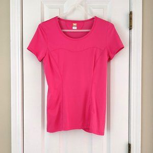 Lucy Pink Short Sleeve Workout Tee